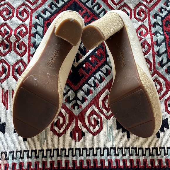 Milly for sperry top-sider canvas and leather espadrille heels size 9.5 - Picture 4 of 9